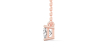 collier diamant princesse en or rose 18k