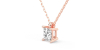 collier diamant princesse en or rose 18k