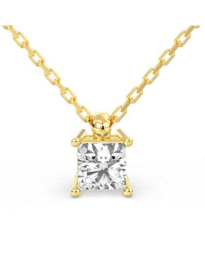 collier diamant princesse en or jaune 18k