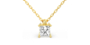 collier diamant princesse en or jaune 18k