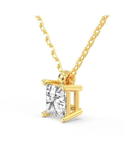 collier diamant princesse en or jaune 18k