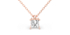 collier diamant princesse en or rose 18k