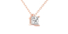 collier diamant princesse en or rose 18k