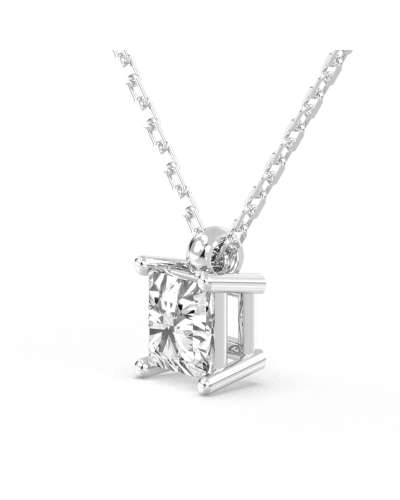 collier diamant princesse en or blanc 18k