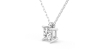 collier diamant princesse en or blanc 18k