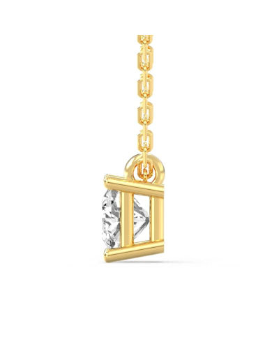 collier diamant princesse en or jaune 18k