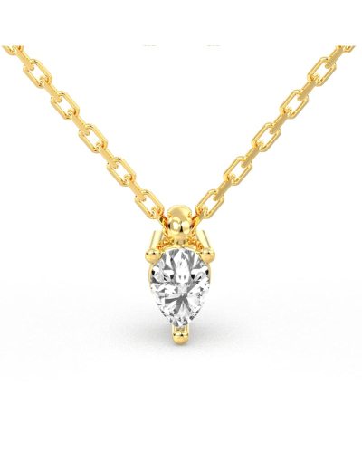 collier diamant princesse en or jaune 18k