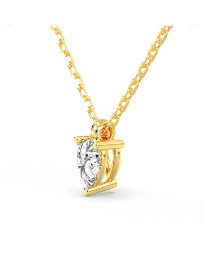 collier diamant princesse en or jaune 18k