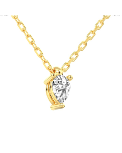 collier diamant princesse en or jaune 18k