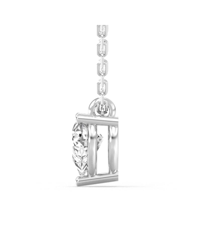 collier diamant princesse en or blanc 18k