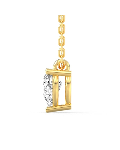 collier diamant princesse en or jaune 18k