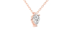 collier diamant princesse en or rose 18k