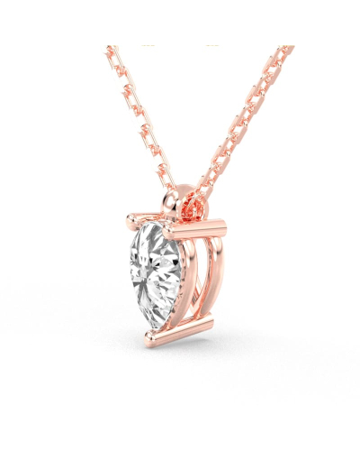 collier diamant princesse en or rose 18k