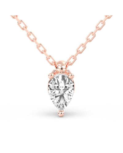 collier diamant princesse en or rose 18k