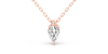 collier diamant princesse en or rose 18k