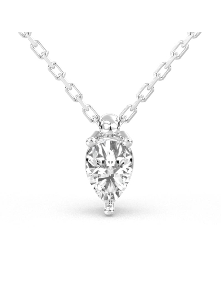 collier diamant princesse en or rose 18k 2