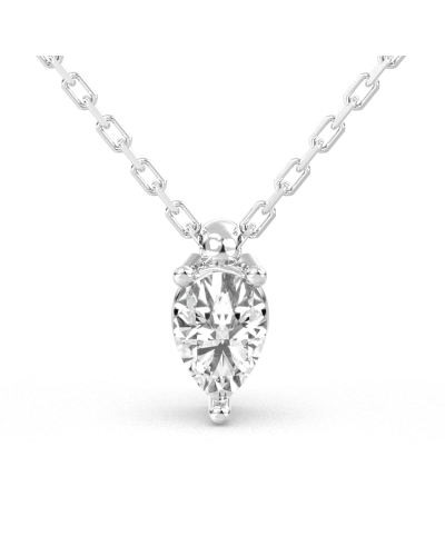 collier diamant princesse en or blanc 18k