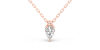 collier diamant princesse en or rose 18k