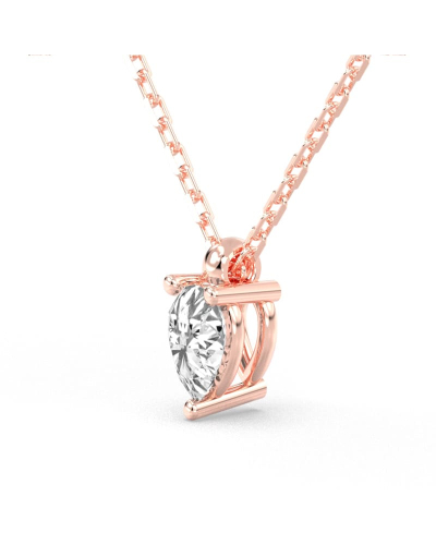 collier diamant princesse en or rose 18k