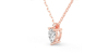 collier diamant princesse en or rose 18k