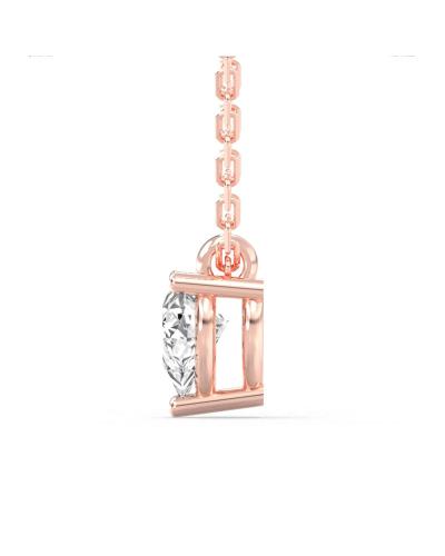 collier diamant princesse en or rose 18k