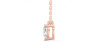 collier diamant princesse en or rose 18k