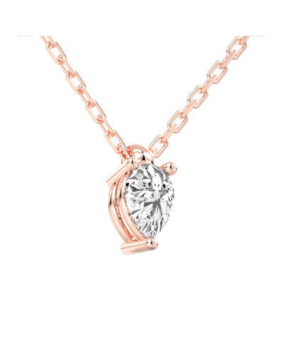 collier diamant princesse en or rose 18k