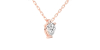 collier diamant princesse en or rose 18k