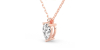 collier diamant princesse en or rose 18k