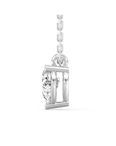 collier diamant princesse en or blanc 18k