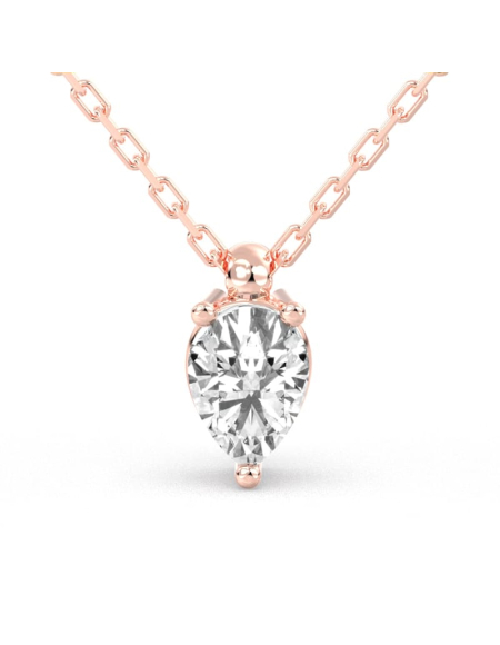 collier diamant princesse en or rose 18k 2