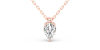 collier diamant princesse en or rose 18k