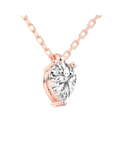 collier diamant princesse en or rose 18k