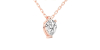 collier diamant princesse en or rose 18k