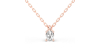 collier diamant ovale en or rose  18k