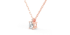 collier diamant ovale en or rose  18k