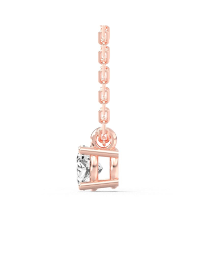 collier diamant ovale en or rose  18k