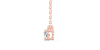 collier diamant ovale en or rose  18k