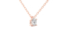 collier diamant ovale en or rose  18k