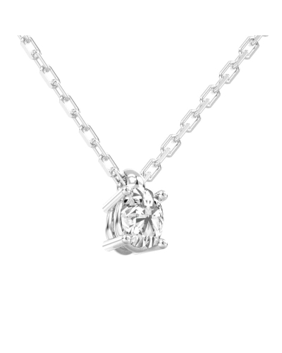 collier diamant ovale en or blanc 18k