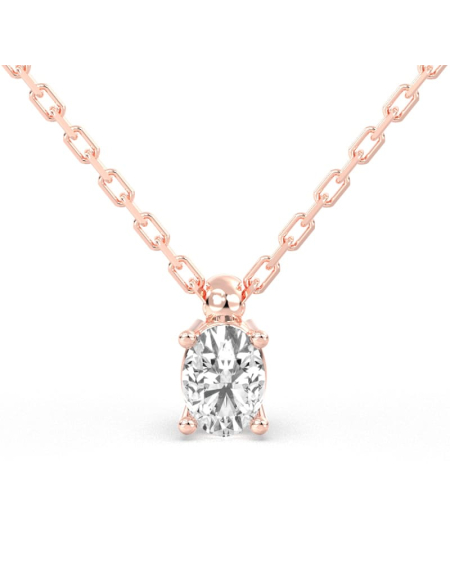 collier diamant ovale en or blanc 18k 2