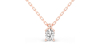 collier diamant ovale en or rose   18k