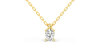 collier diamant ovale en or jaune   18k