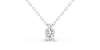collier diamant ovale en or blanc   18k