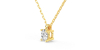 collier diamant ovale en or jaune   18k