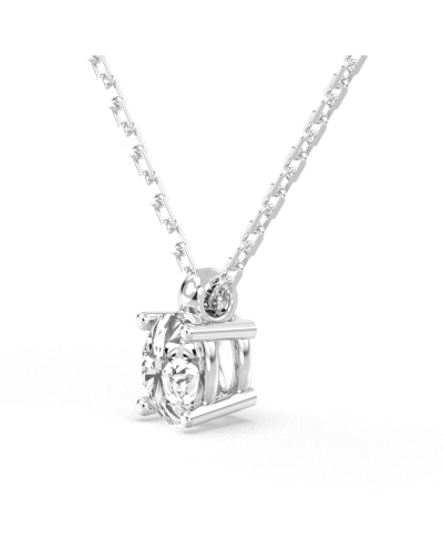 collier diamant ovale en or blanc   18k