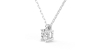 collier diamant ovale en or blanc   18k
