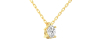 collier diamant ovale en or jaune   18k