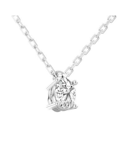 collier diamant ovale en or blanc   18k