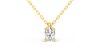 collier diamant ovale en or jaune   18k